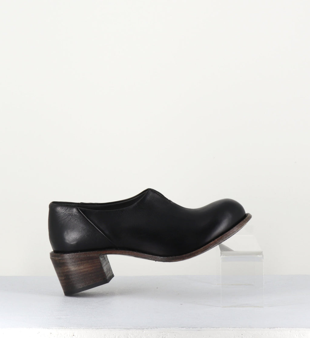 Chaussures japonisantes en cuir souple noir - 1FS342 NERO