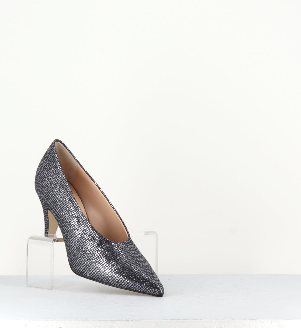 Escarpins en glitter anthracite EF605V - Garrice collection