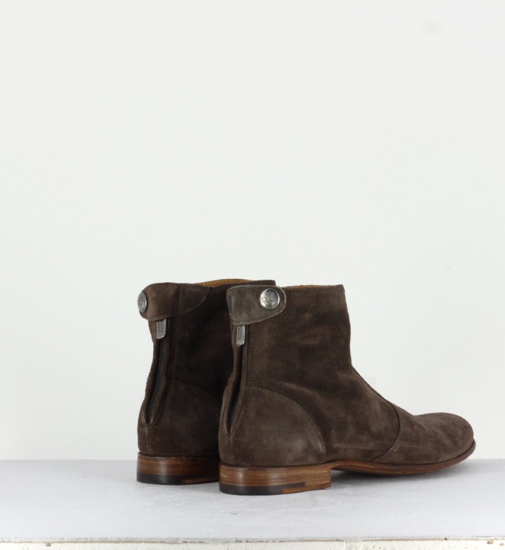 Bottines plates courtes en daim beige PERLA37031T - Alberto Fasciani