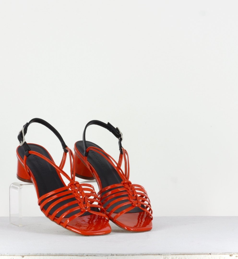 ARIANNA BRICK PATENT SANDAL