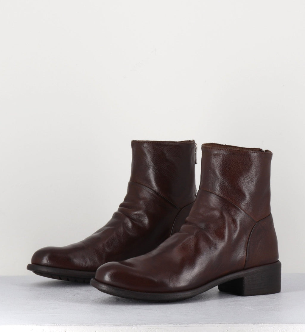 Bottines en cuir marron - LISON CAOU 047 CIGAR