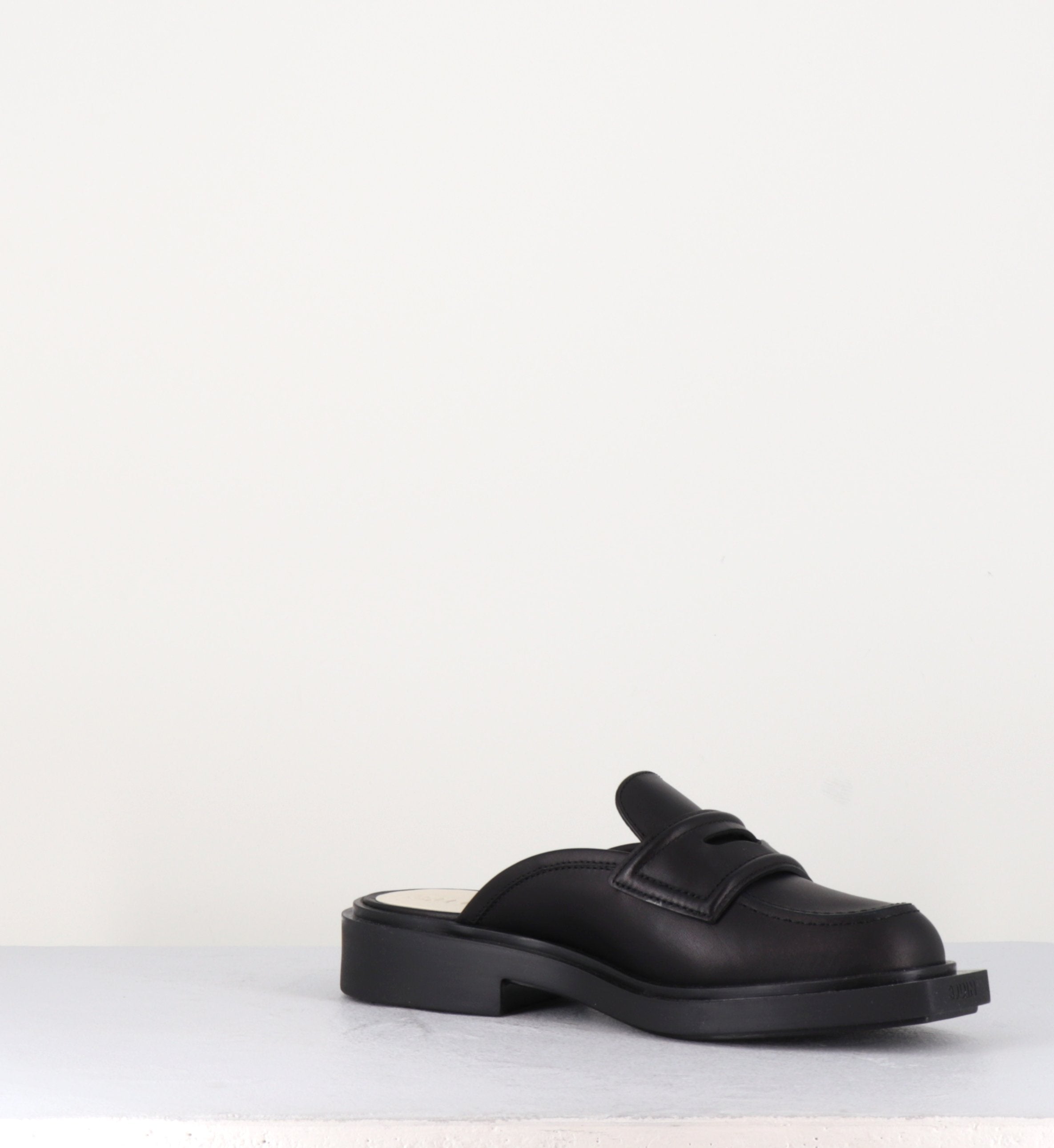 Mules mocassins en cuir noir - IBIZA LEE BLACK