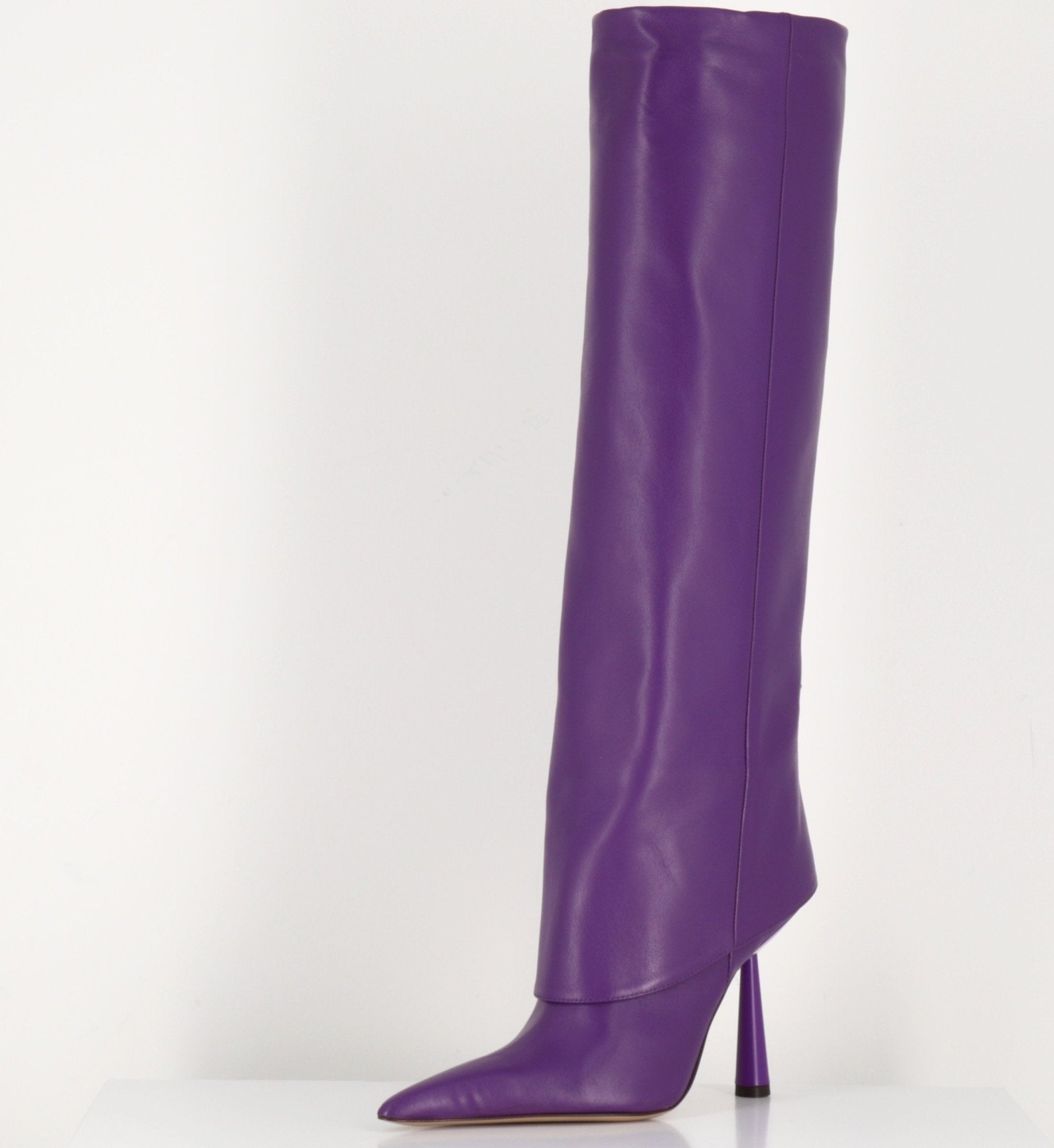 Bottes à guêtre en cuir violet - ROSIE31 PURPLE