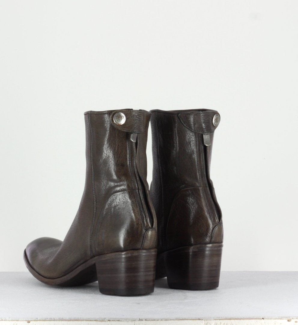 Bottines talons bottier en cuir Noir ALBERTO FASCIANI - Maya31019