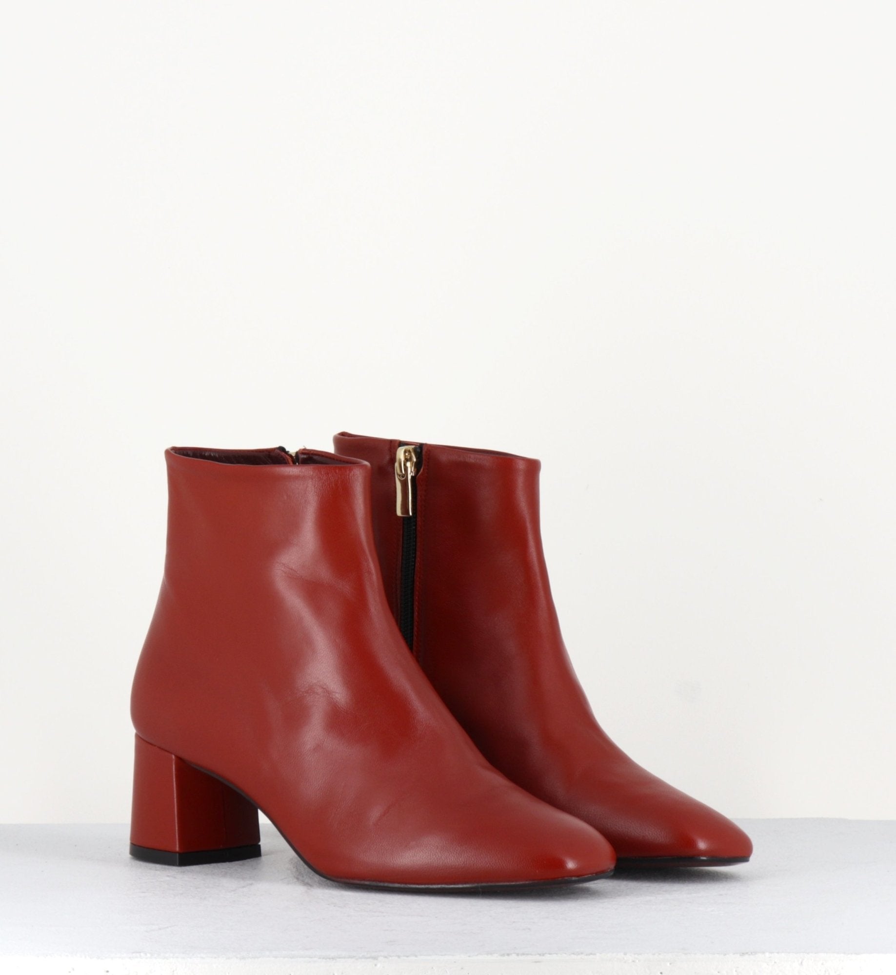 Bottines en cuir brique THERESE  Sofia 2- Avril Gau