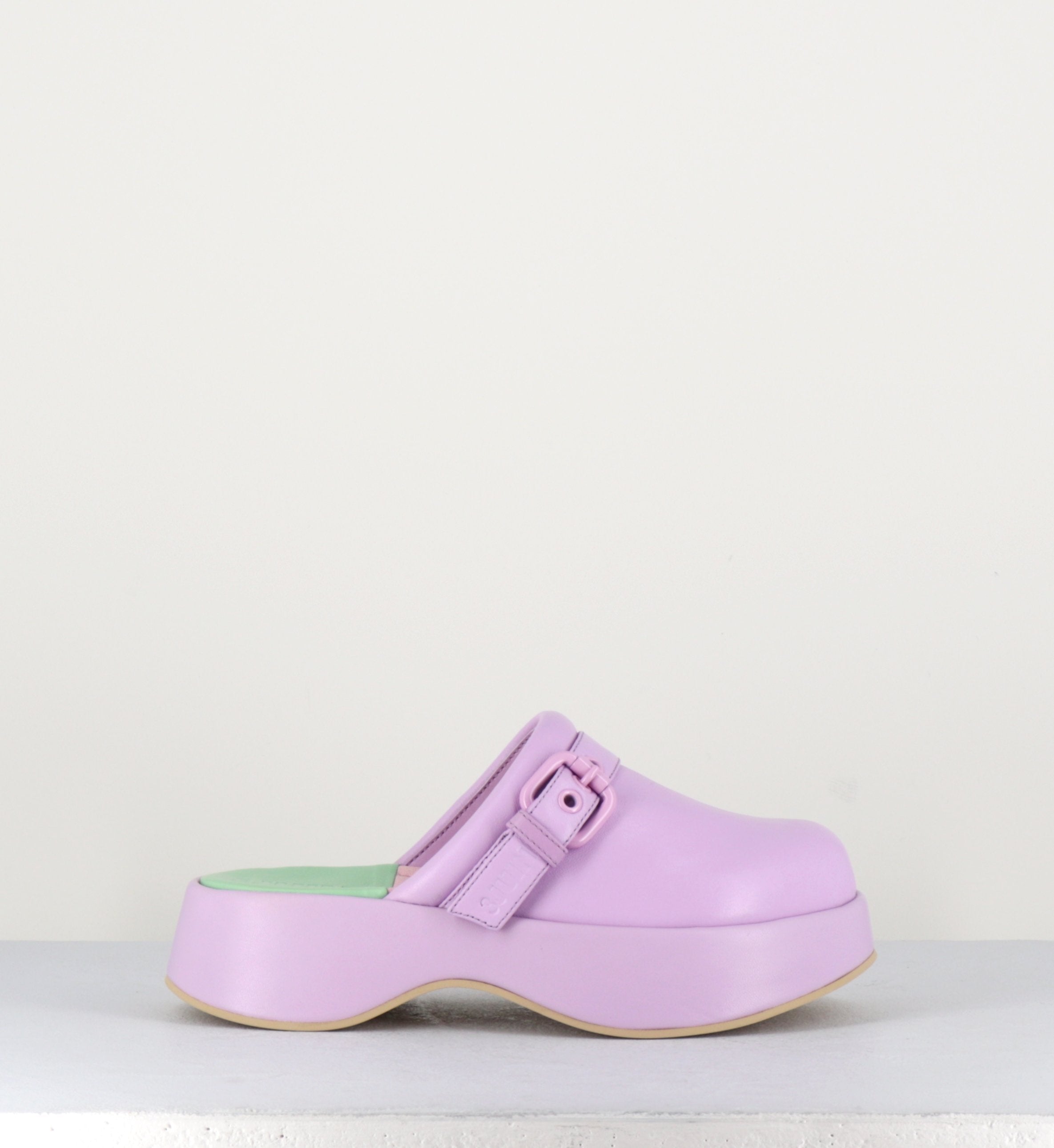 Sabot en cuir violet - LIPARI CHAT IRIS