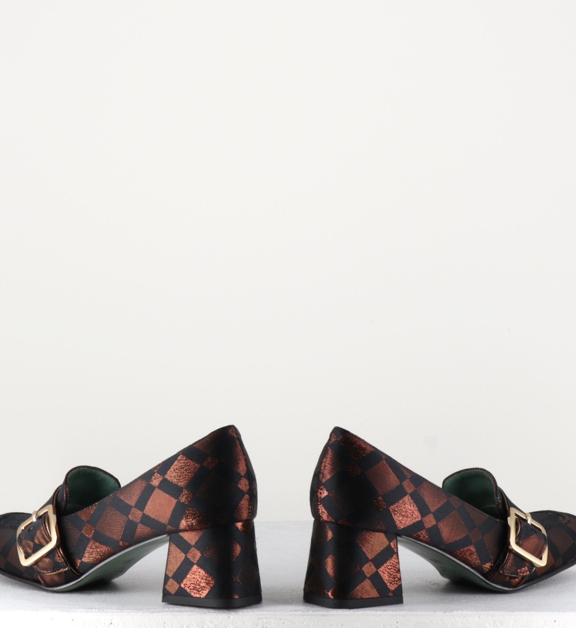 Mocassins à talons en toile multicolore D83D3 - Paola D'Arcano