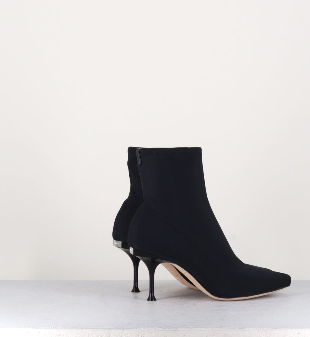 Bottines à bout pointu en stretch noir Sergio Rossi Milano - A81760