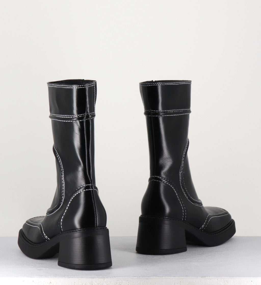 MALENE BLACK ANKLE BOOTS