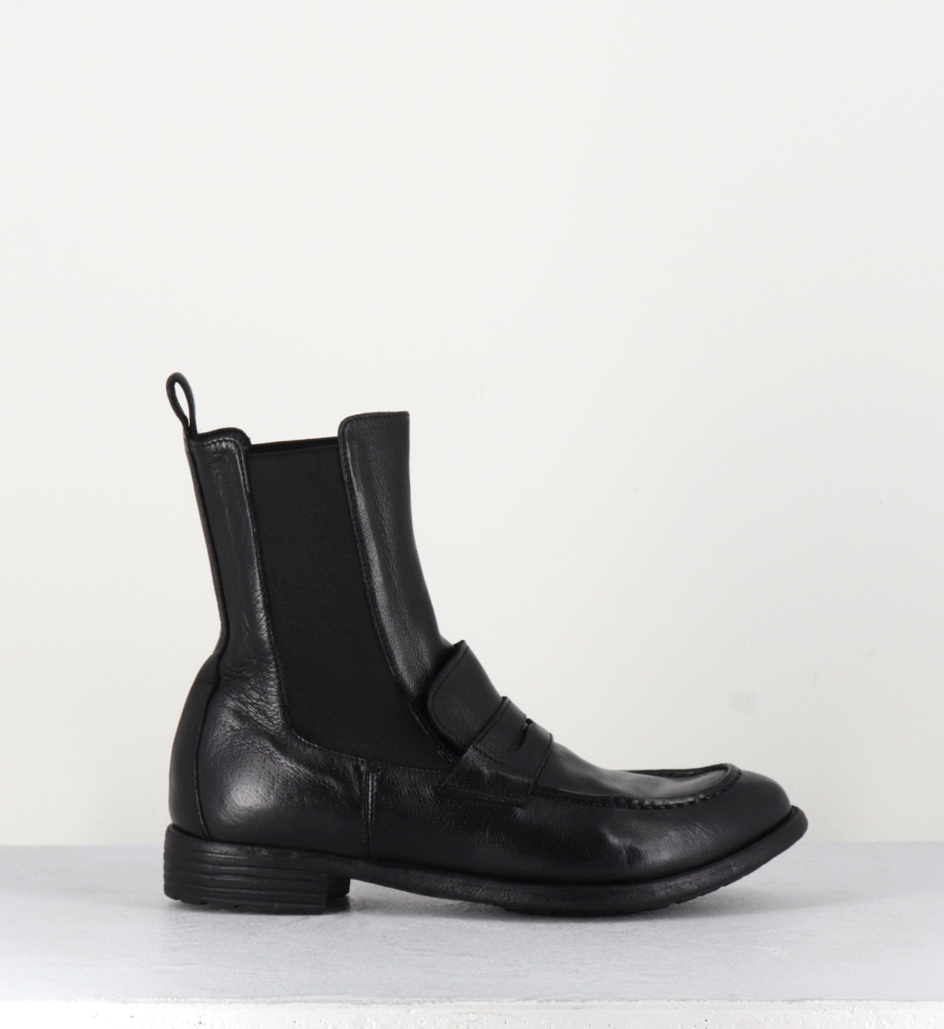 Boots-moccassins chelsea en cuir noir - MARS 142 NERO