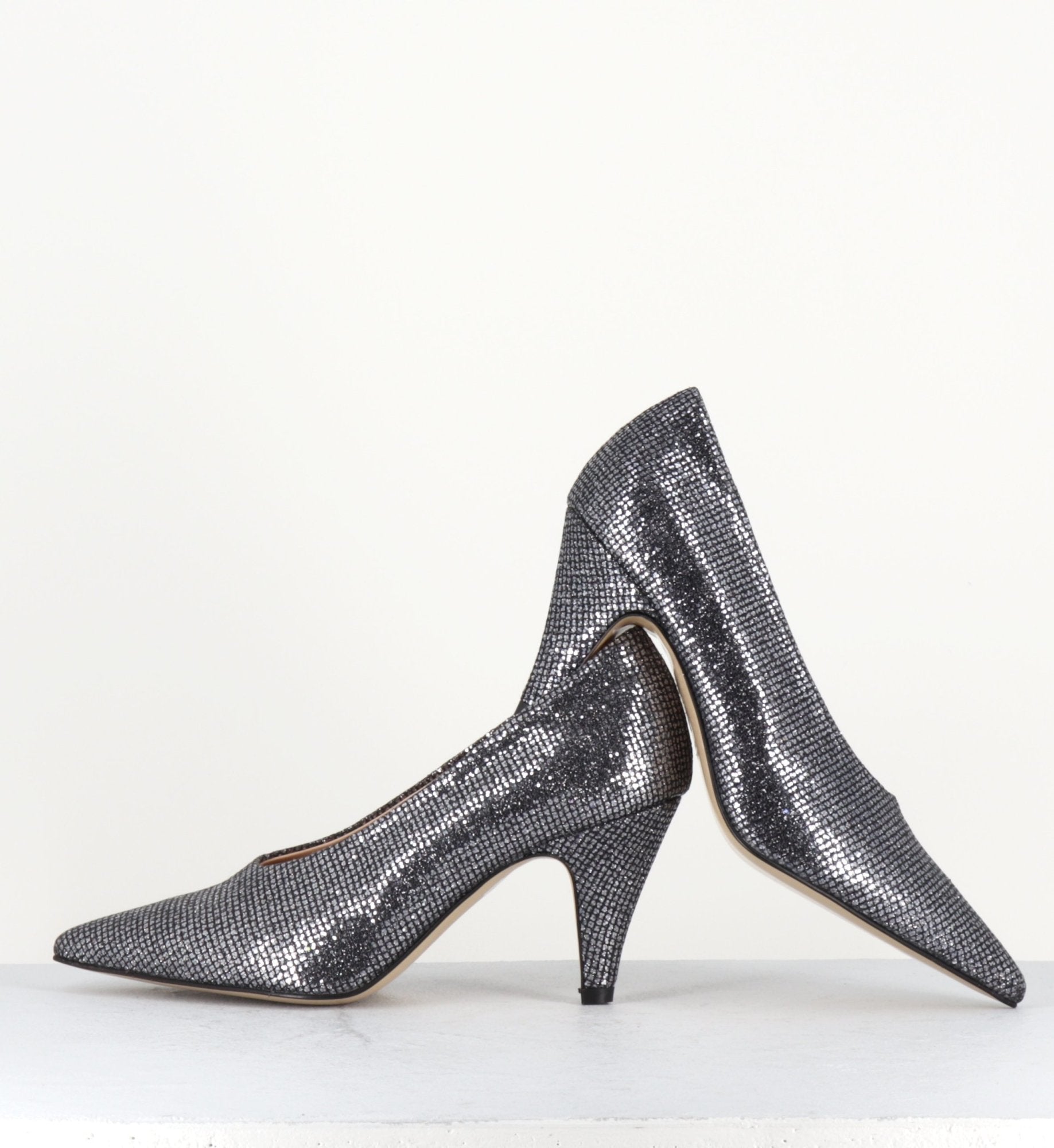 Escarpins en glitter anthracite EF605V - Garrice collection