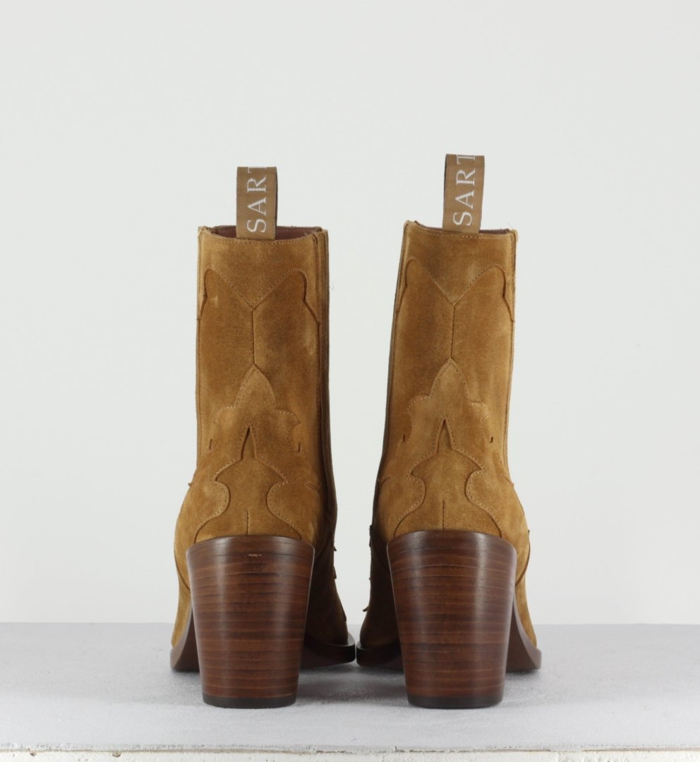 SARTORE - Bottines en daim Camel SR3265C