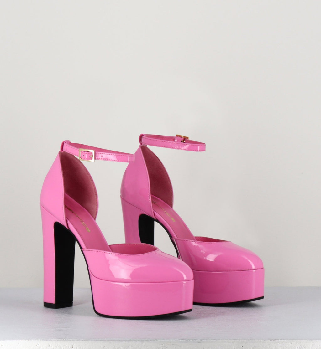 Sandales esprit babies en cuir vernis rose - ROSA VERNICE PINK