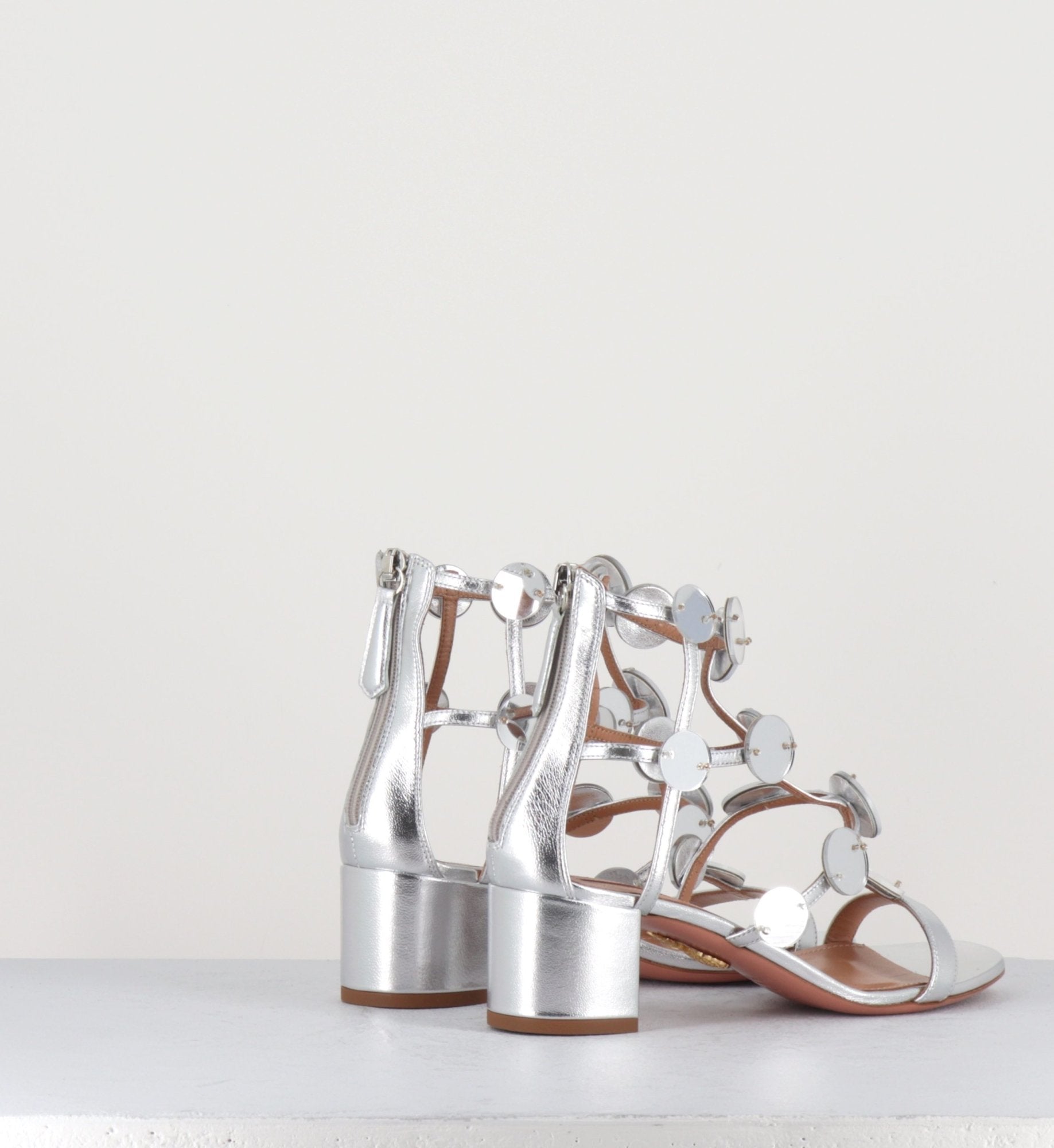 Sandales argent style spartiate INDIAN MOON - Aquazzura