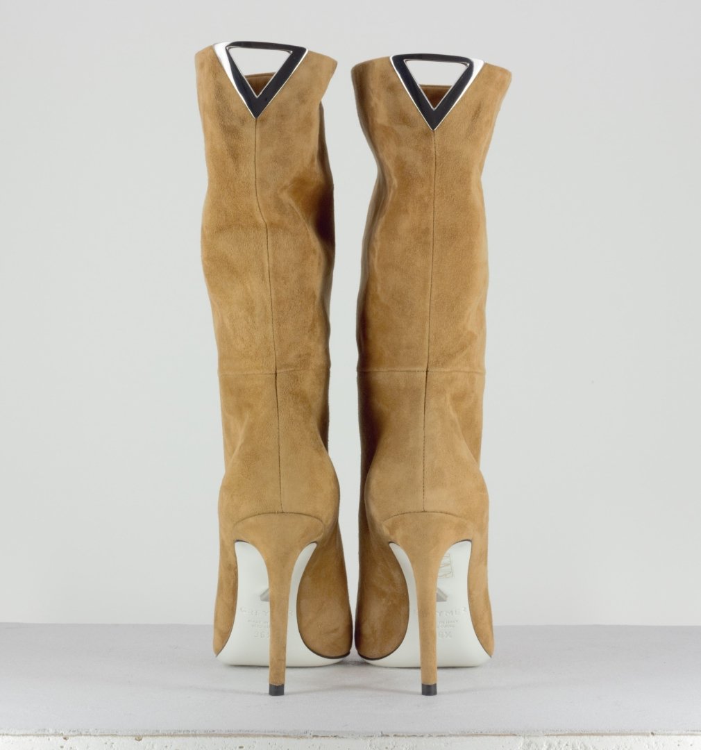 Bottines pointues en daim camel GREYMER 