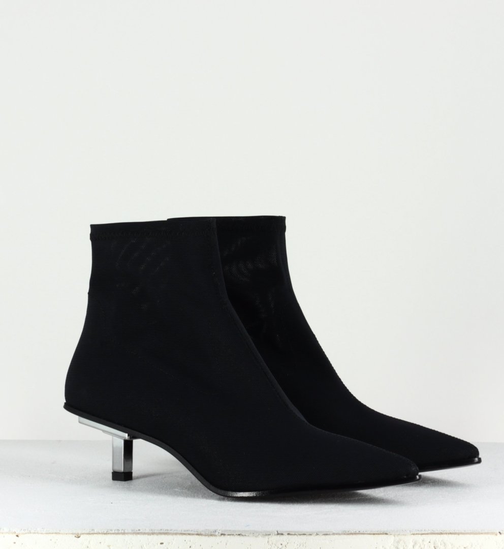 Bottines pointues en textile stretch noir Garrice Collection Fruit - 6269