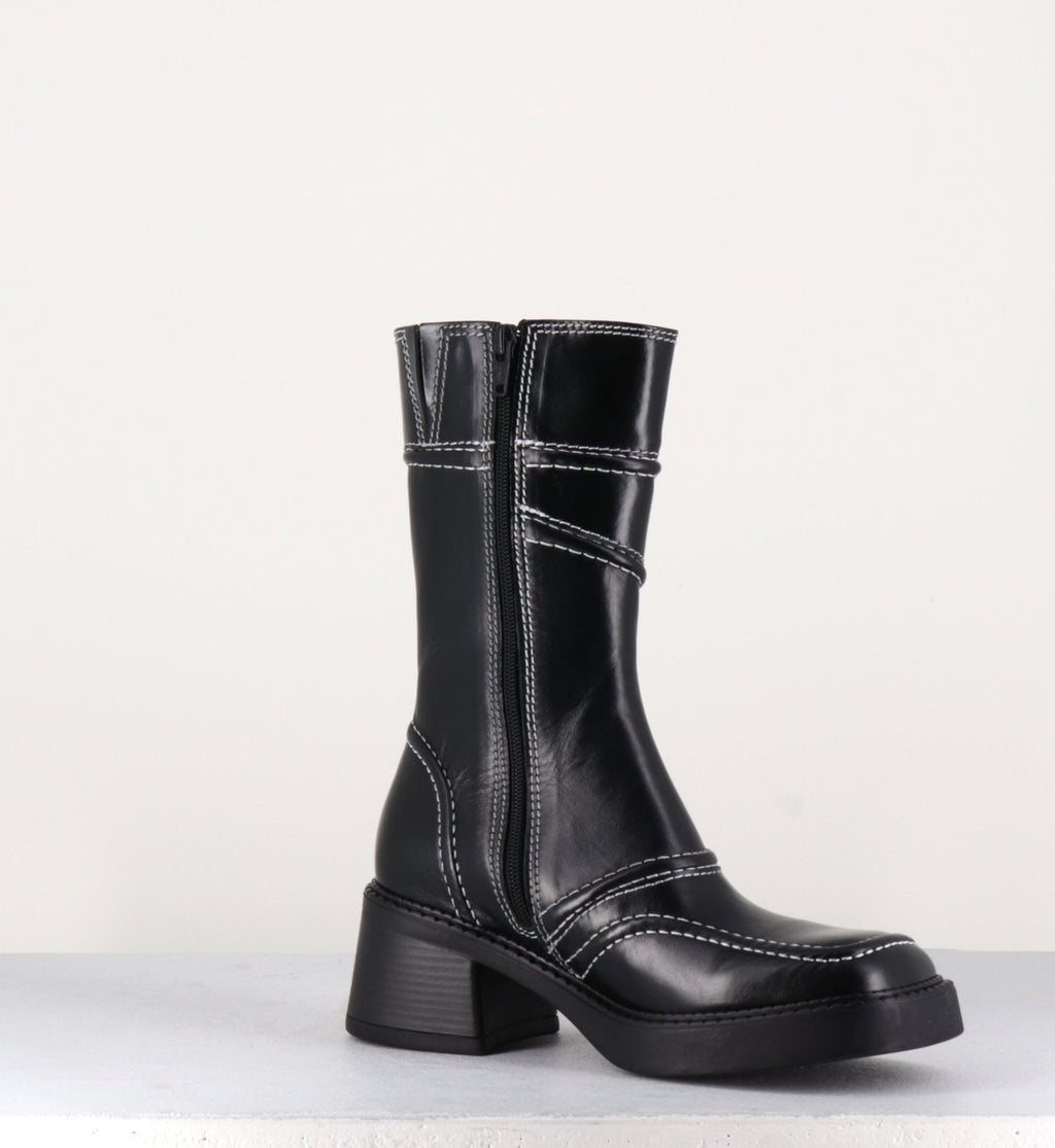 MALENE BLACK ANKLE BOOTS