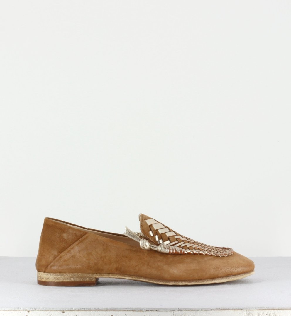 Mocassins plats camel Garrice Collection - 5980C
