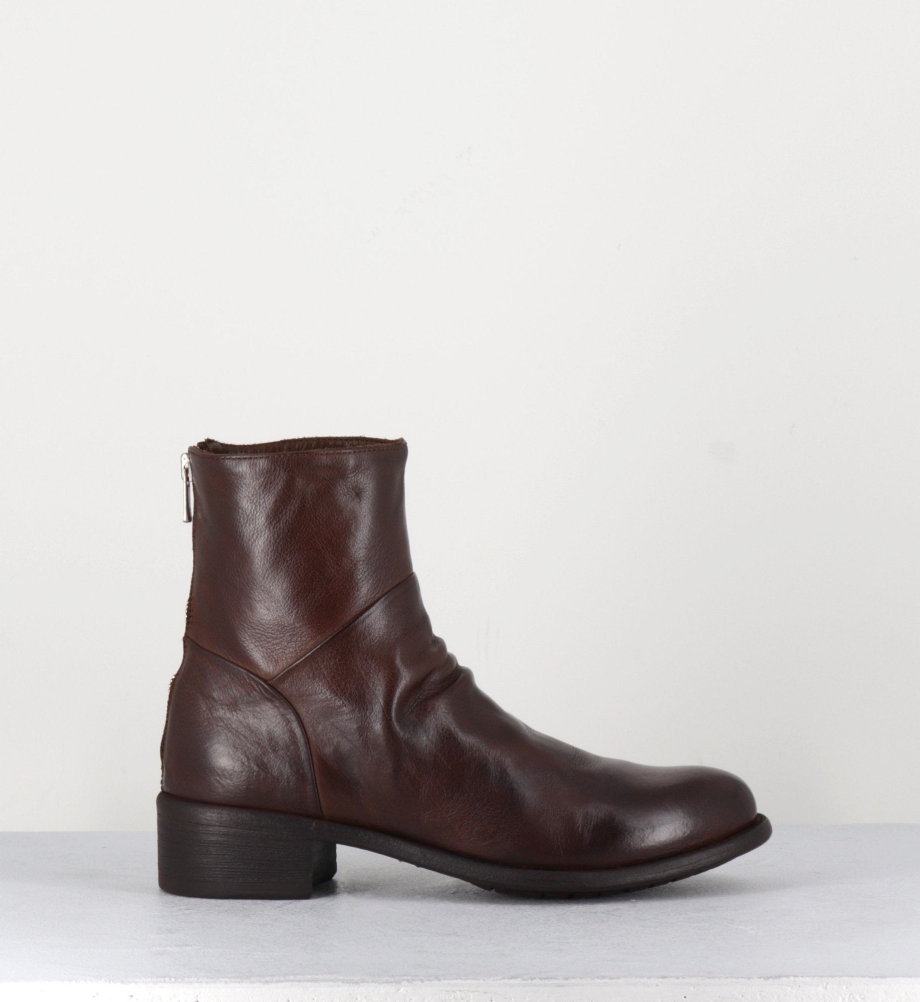 Bottines en cuir marron - LISON CAOU 047 CIGAR