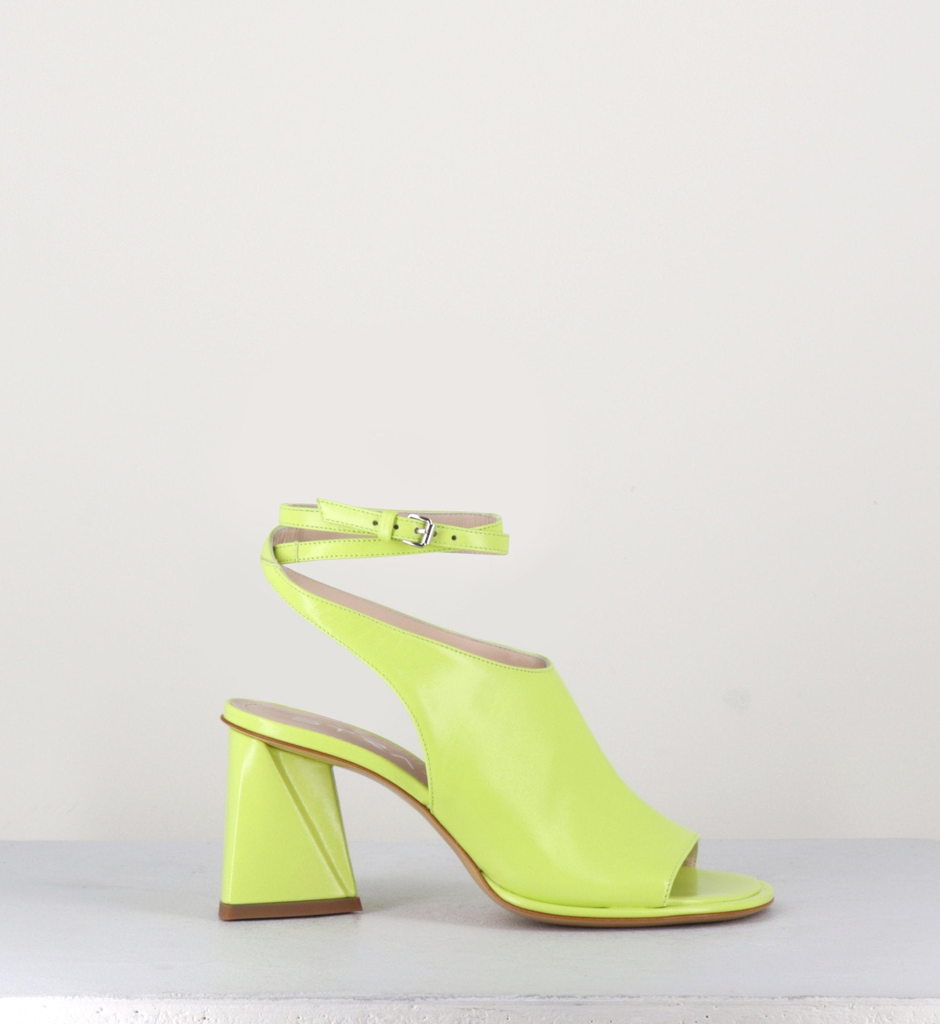 Sandales en cuir lime - A5173 ACID