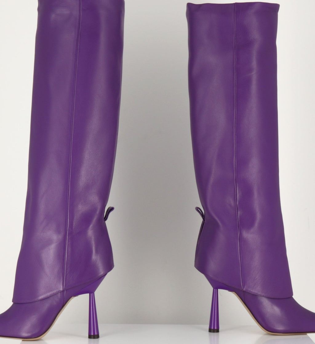 Bottes à guêtre en cuir violet - ROSIE31 PURPLE