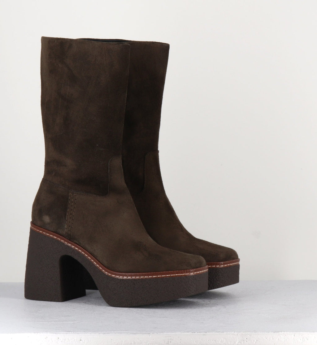 70s Platforms Boots - CARLA21 HIGH FANGO