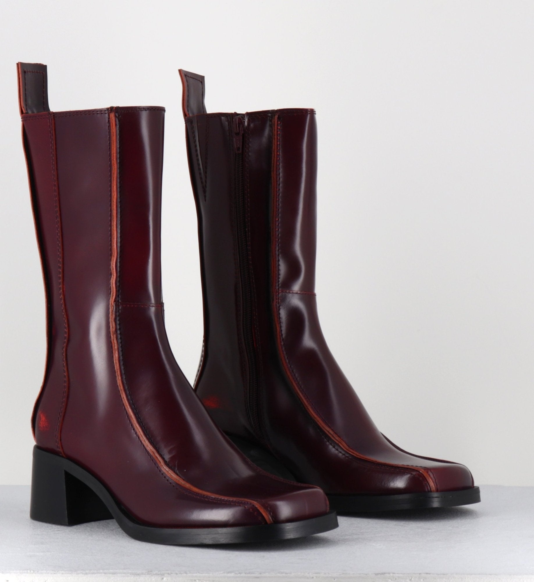 MARIELA BURGUNDY BOOTS