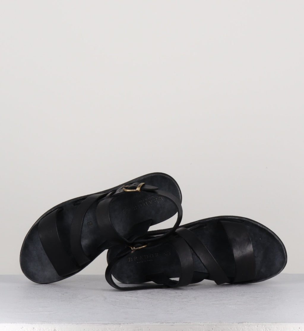 Sandales en cuir noir - 34556 NERO