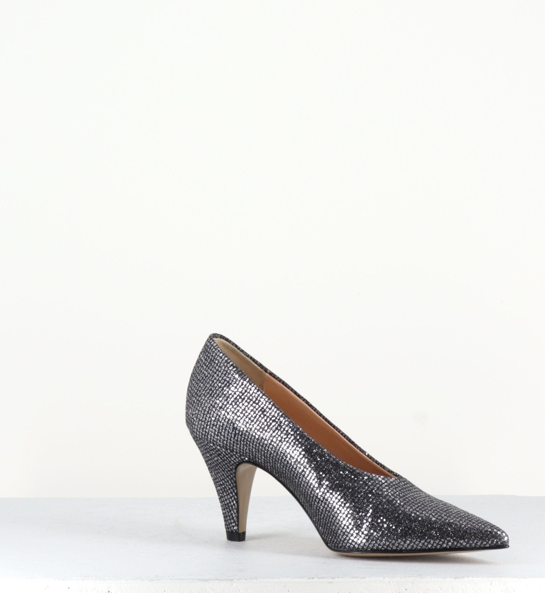Escarpins en glitter anthracite EF605V - Garrice collection