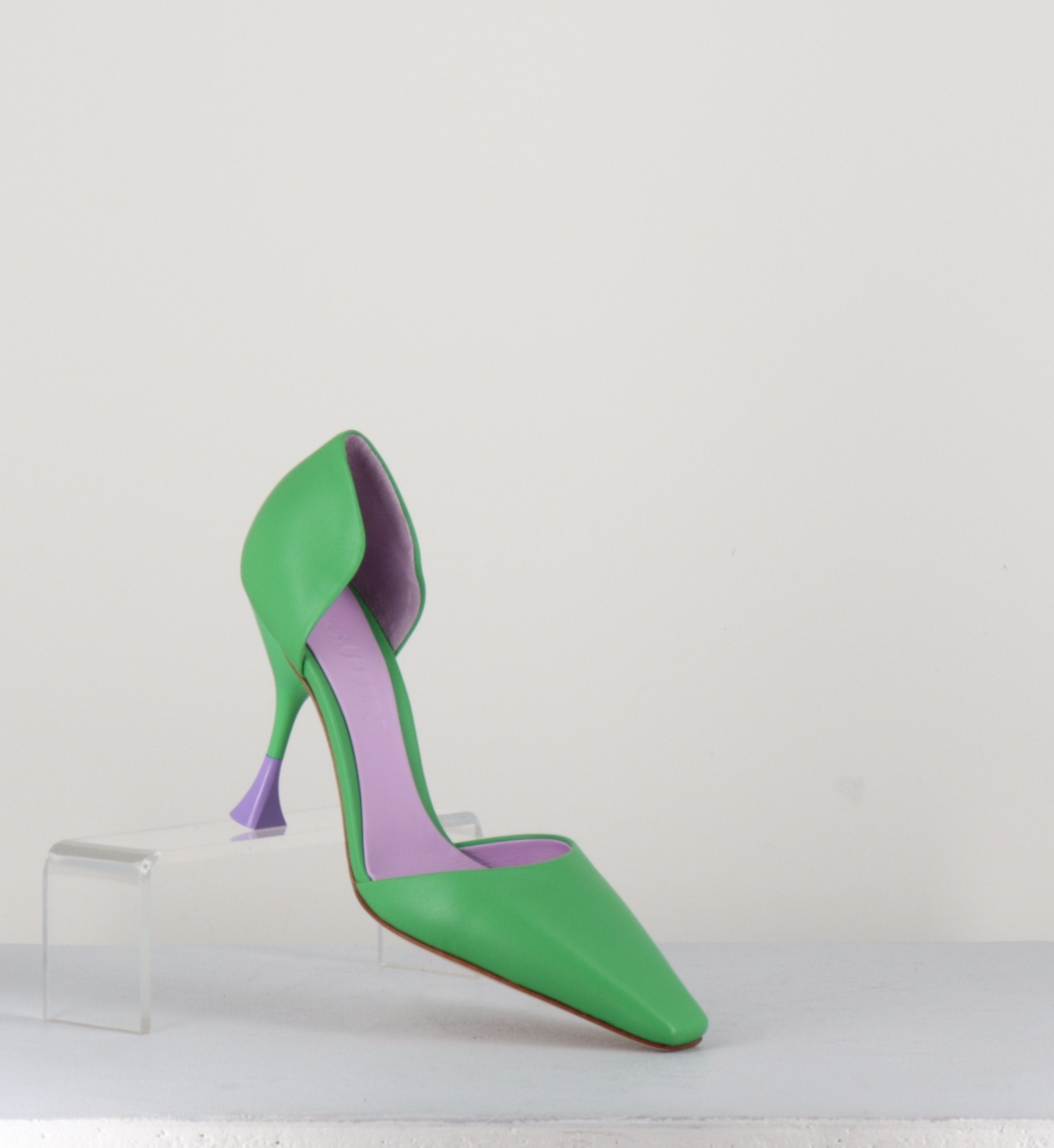 Escarpins en cuir vert 90s - HOLLY CRIS GRASS