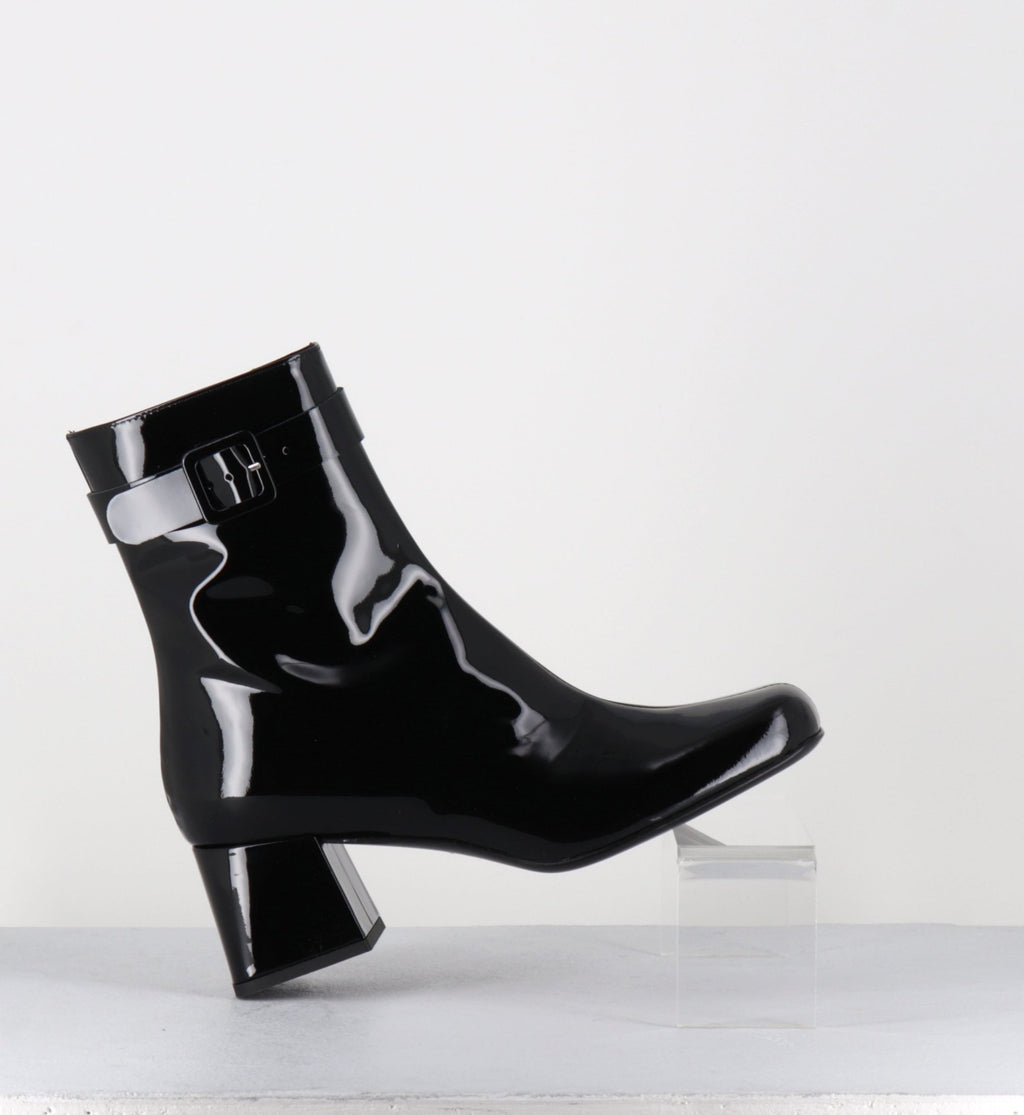 Boots 60s en cuir vernis noir - XERT VERNICE BLACK