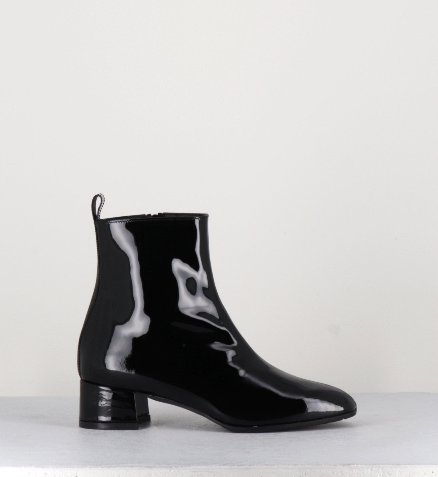 Boots 60s en cuir vernis noir - JANE VERNICE NERO