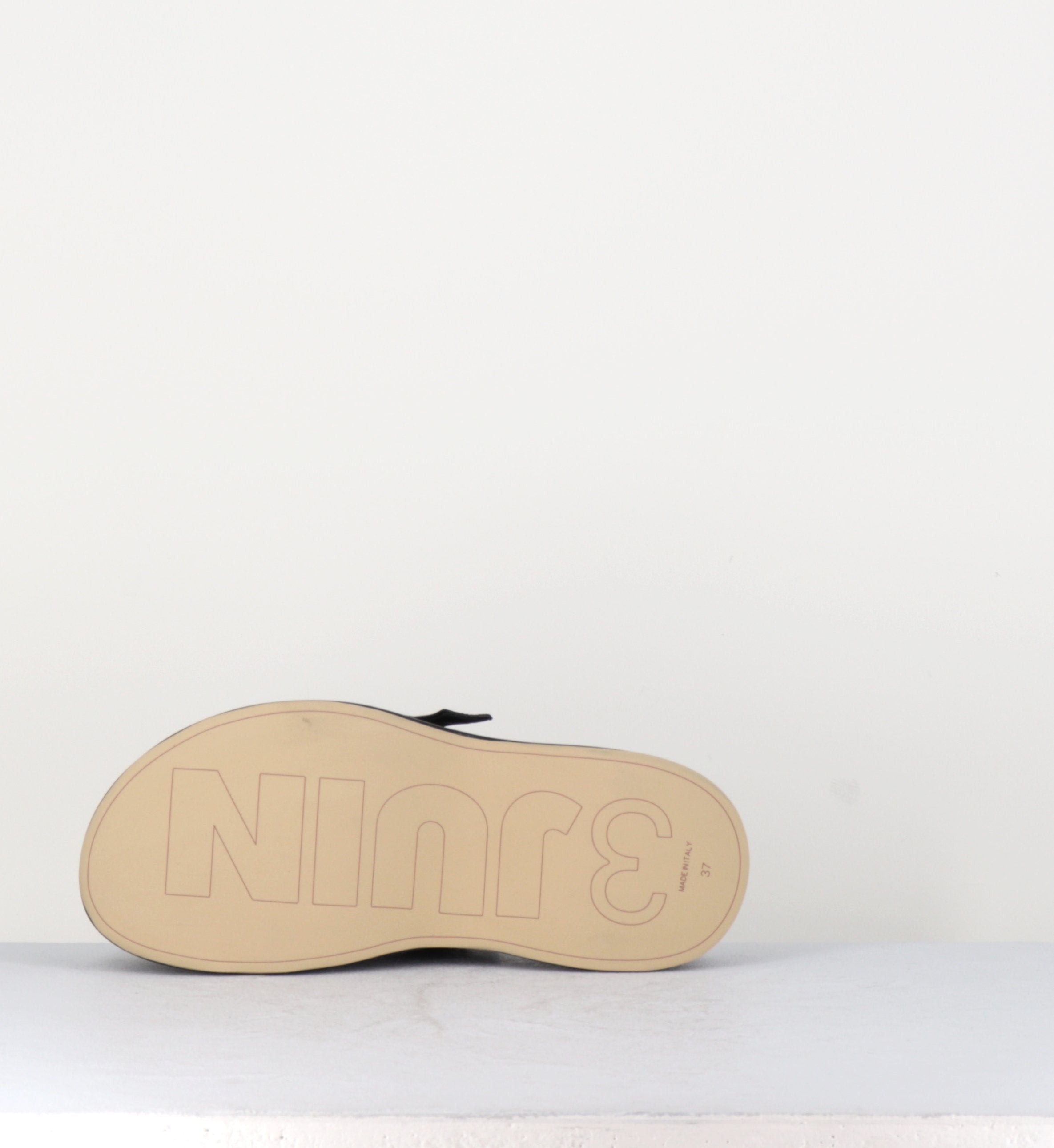 Sabot minimaliste en cuir noir - LIPARI CHAT BLACK