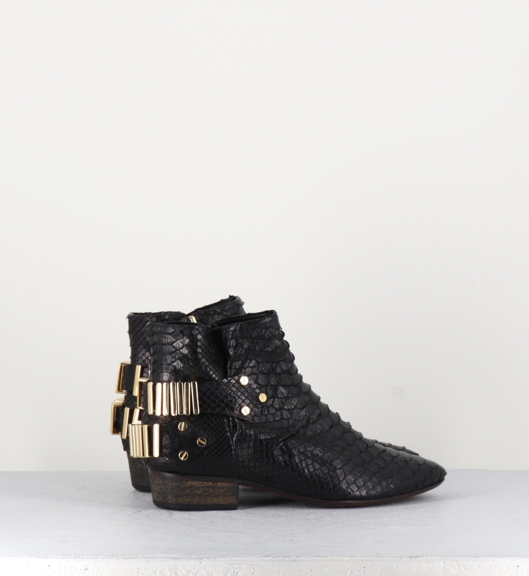 BOOTS  LO PYTHON BLACK/GOLD - FURY LONDON