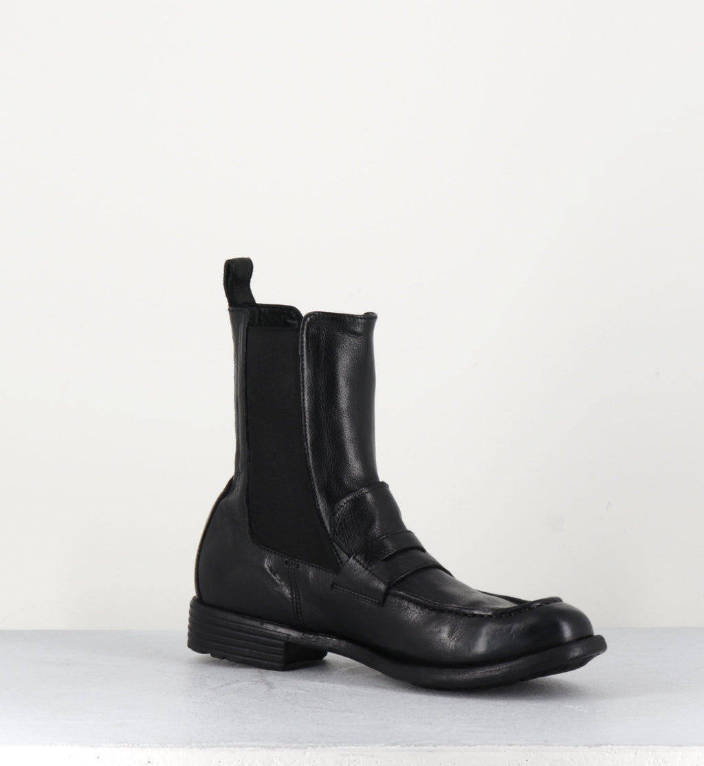Boots-moccassins chelsea en cuir noir - MARS 142 NERO