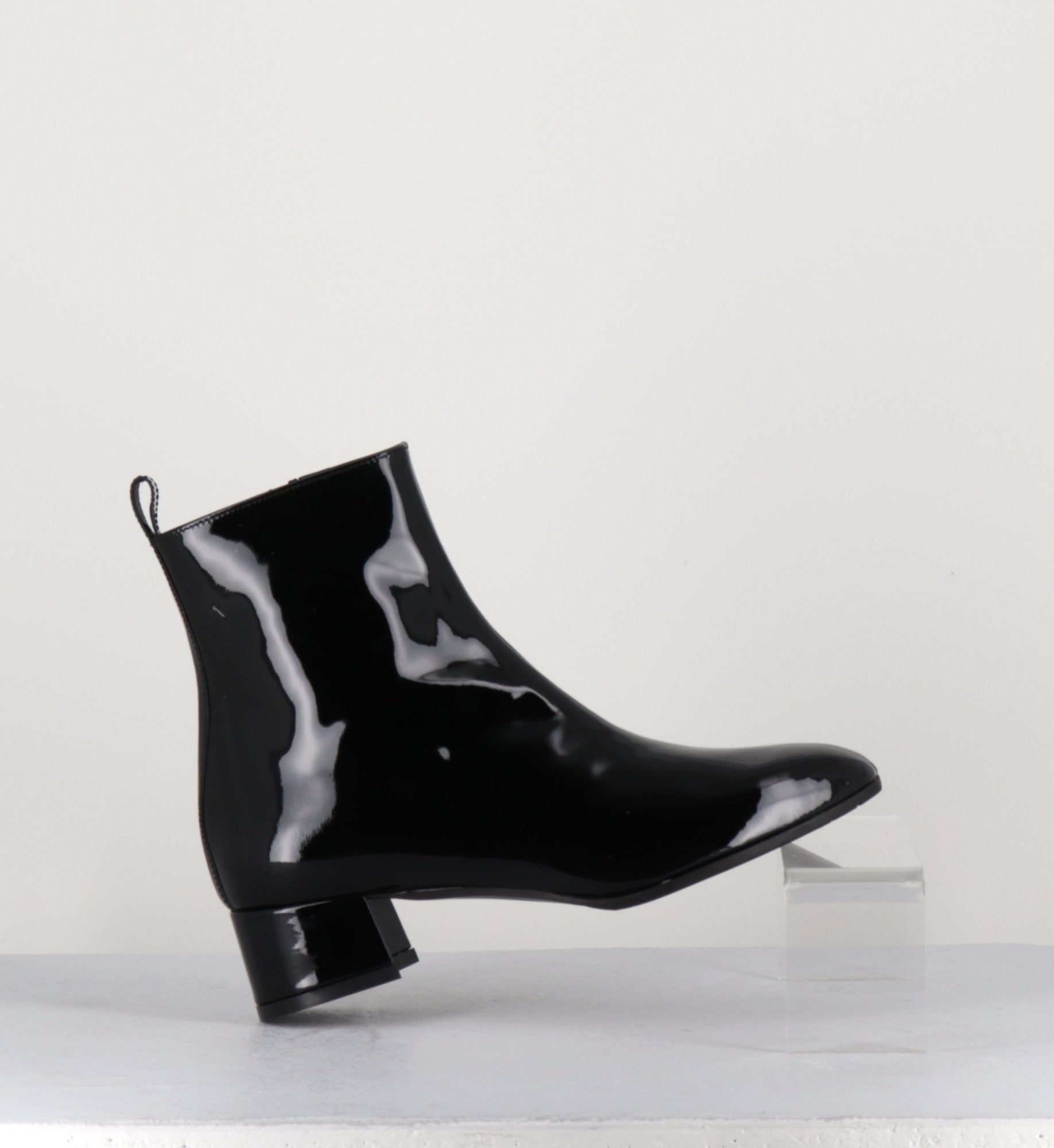 Boots 60s en cuir vernis noir - JANE VERNICE NERO