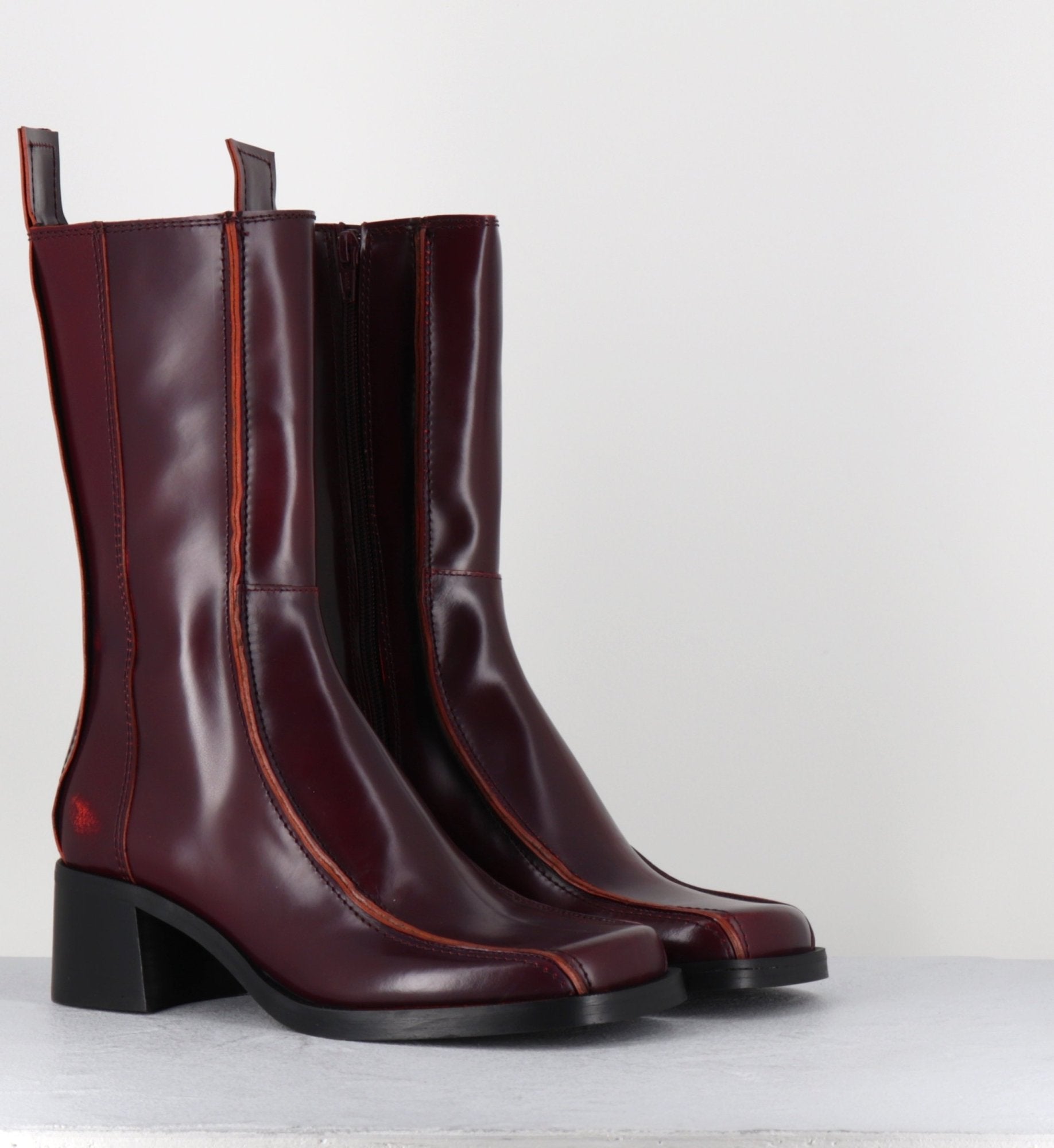 MARIELA BURGUNDY BOOTS