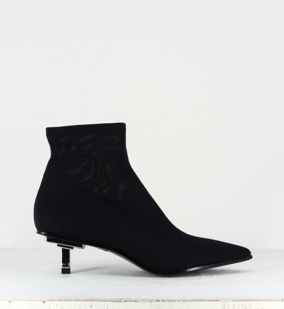 Bottines pointues en textile stretch noir Garrice Collection Fruit - 6269