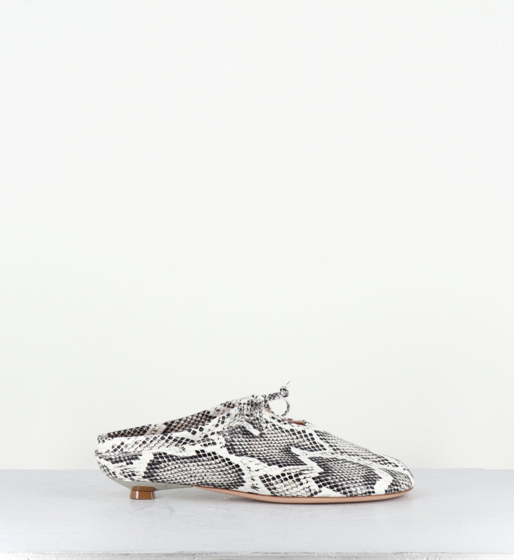 Mules en cuir imprimé serpent - MULE MIBIA FOG