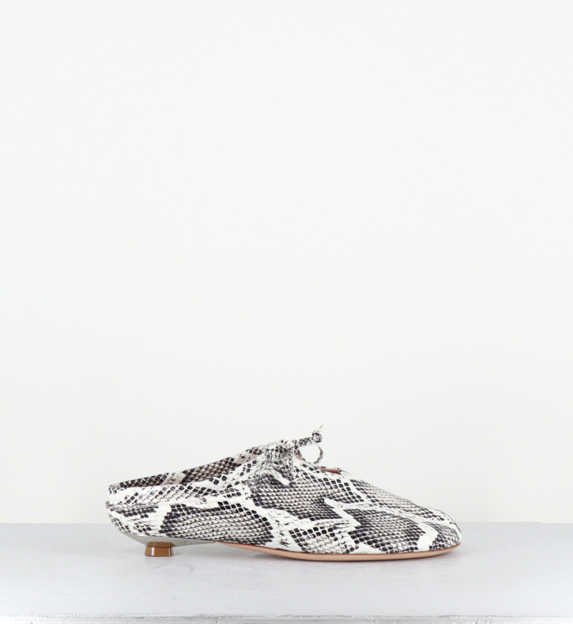 Mules en cuir imprimé serpent - MULE MIBIA FOG