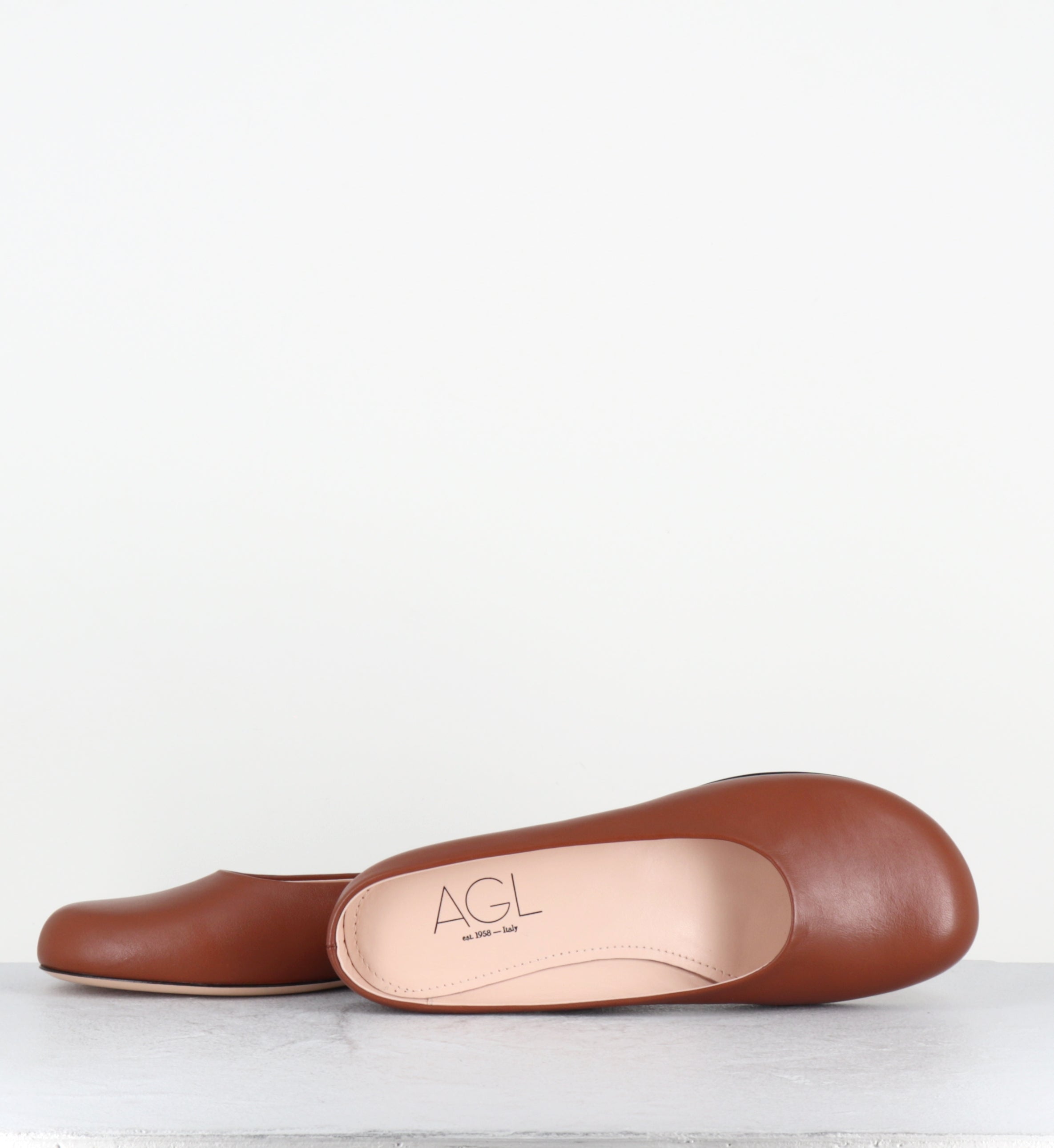 Mules en cuir camel bout rond - MULE SOFTY SYRUP