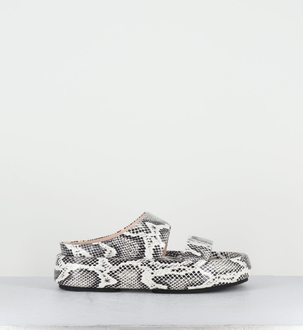 Mules compensées serpent - BULLE SLIDES FOG