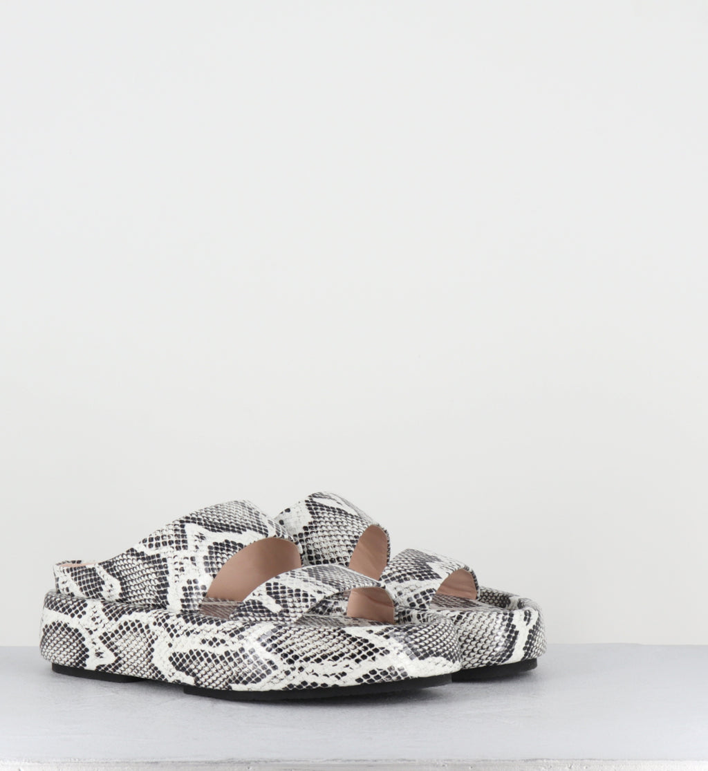 Mules compensées serpent - BULLE SLIDES FOG