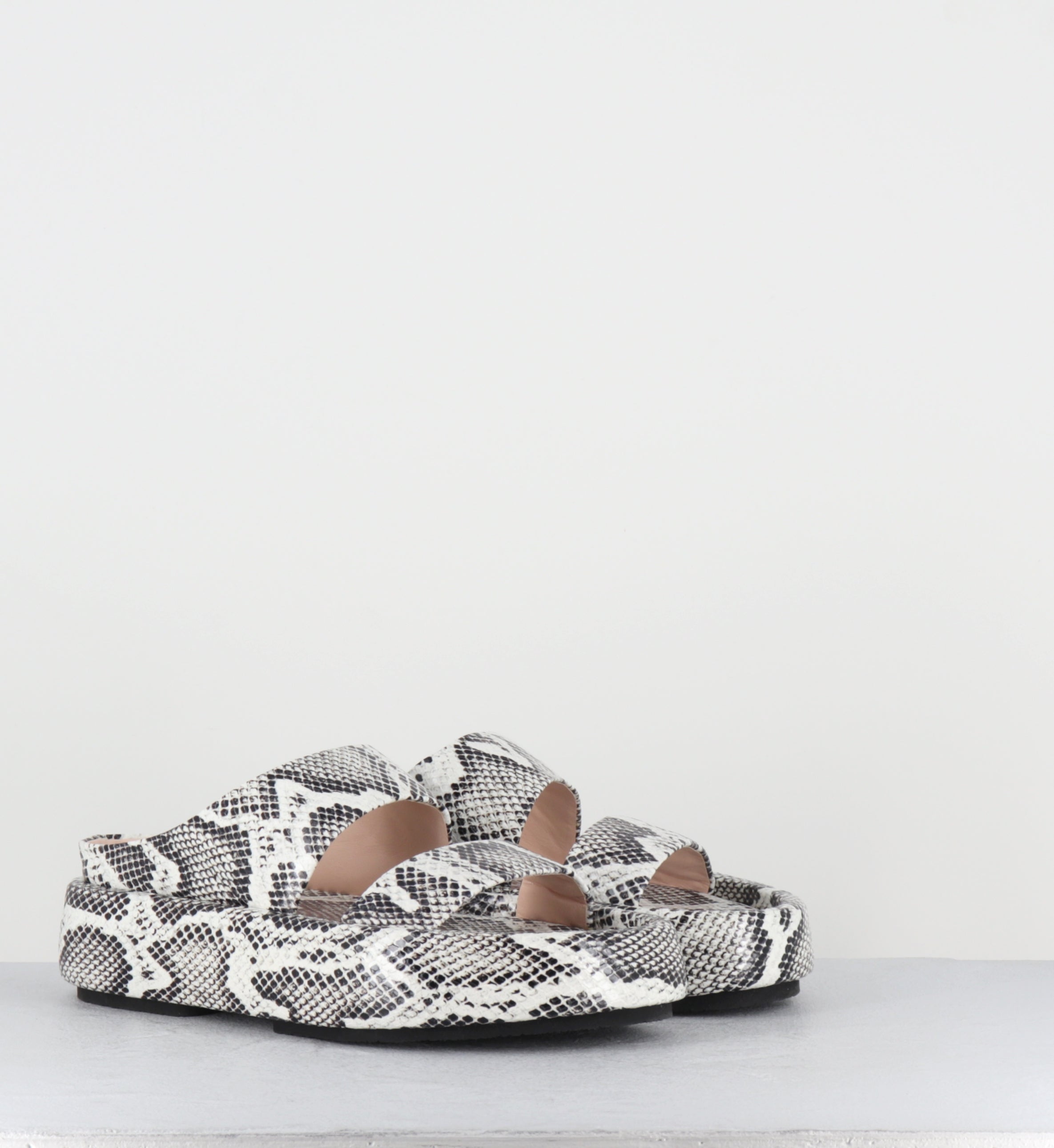 Mules compensées serpent - BULLE SLIDES FOG