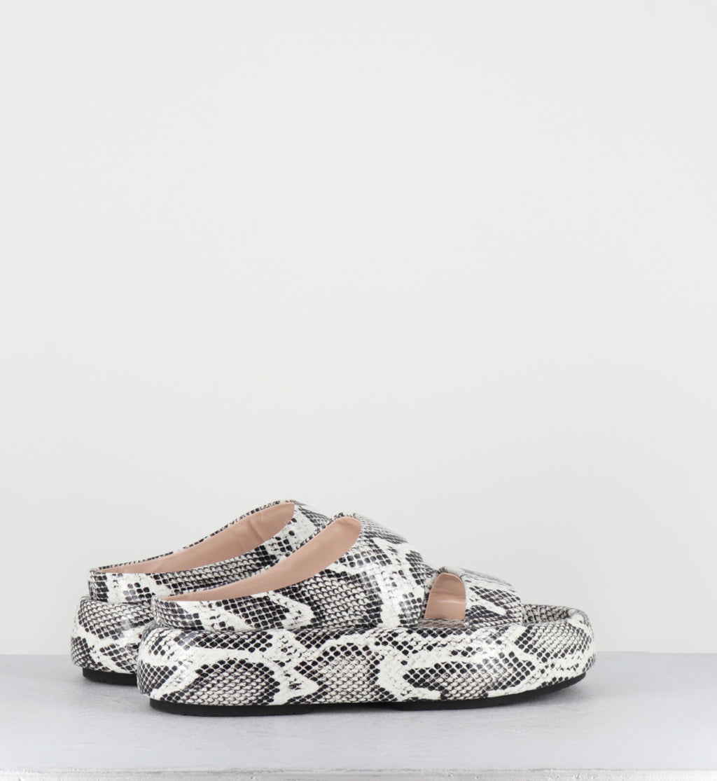 Mules compensées serpent - BULLE SLIDES FOG