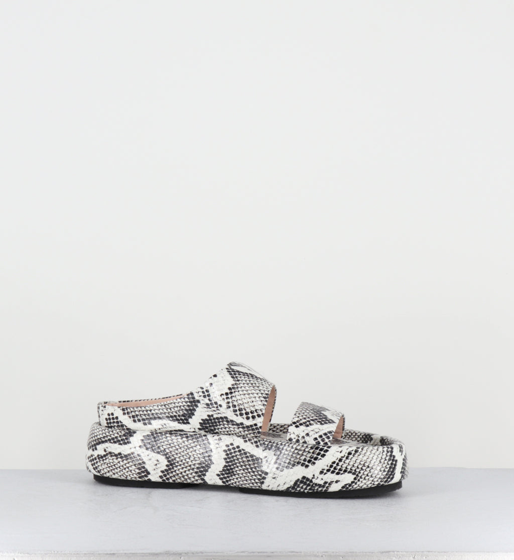 Mules compensées serpent - BULLE SLIDES FOG
