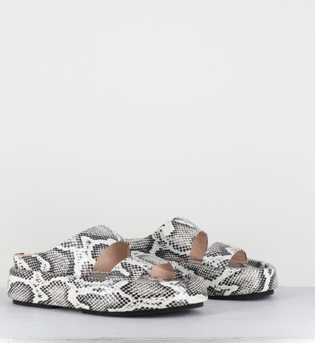Mules compensées serpent - BULLE SLIDES FOG