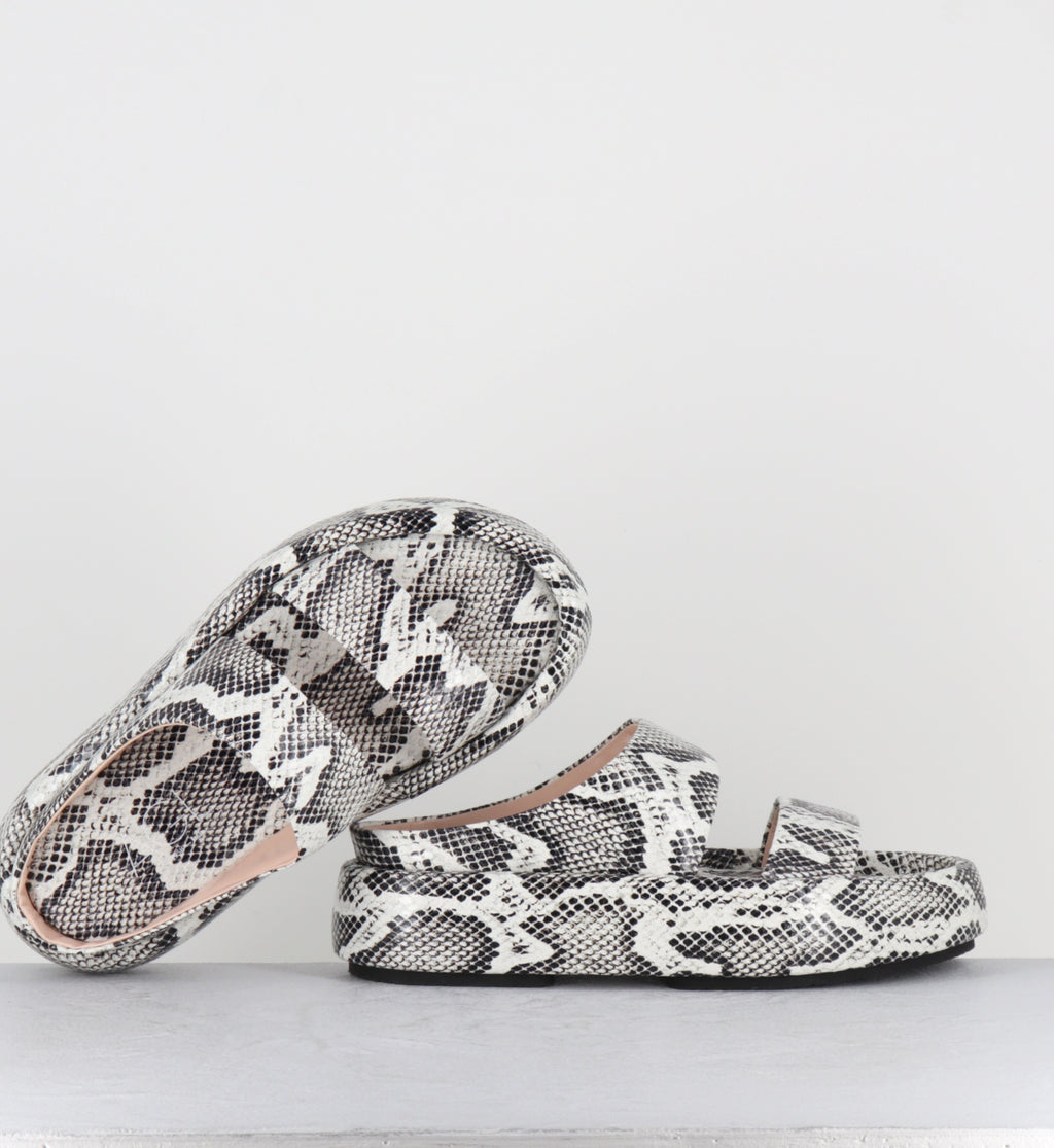 Mules compensées serpent - BULLE SLIDES FOG