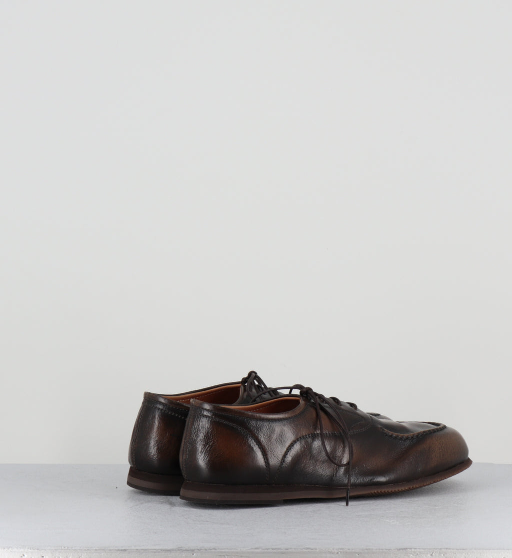chaussures bateaux à lacet sen cuir marron brossé - ESSENTIAL 98010 FARRO