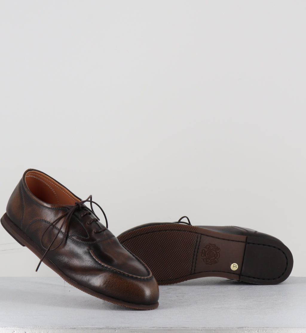chaussures bateaux à lacet sen cuir marron brossé - ESSENTIAL 98010 FARRO